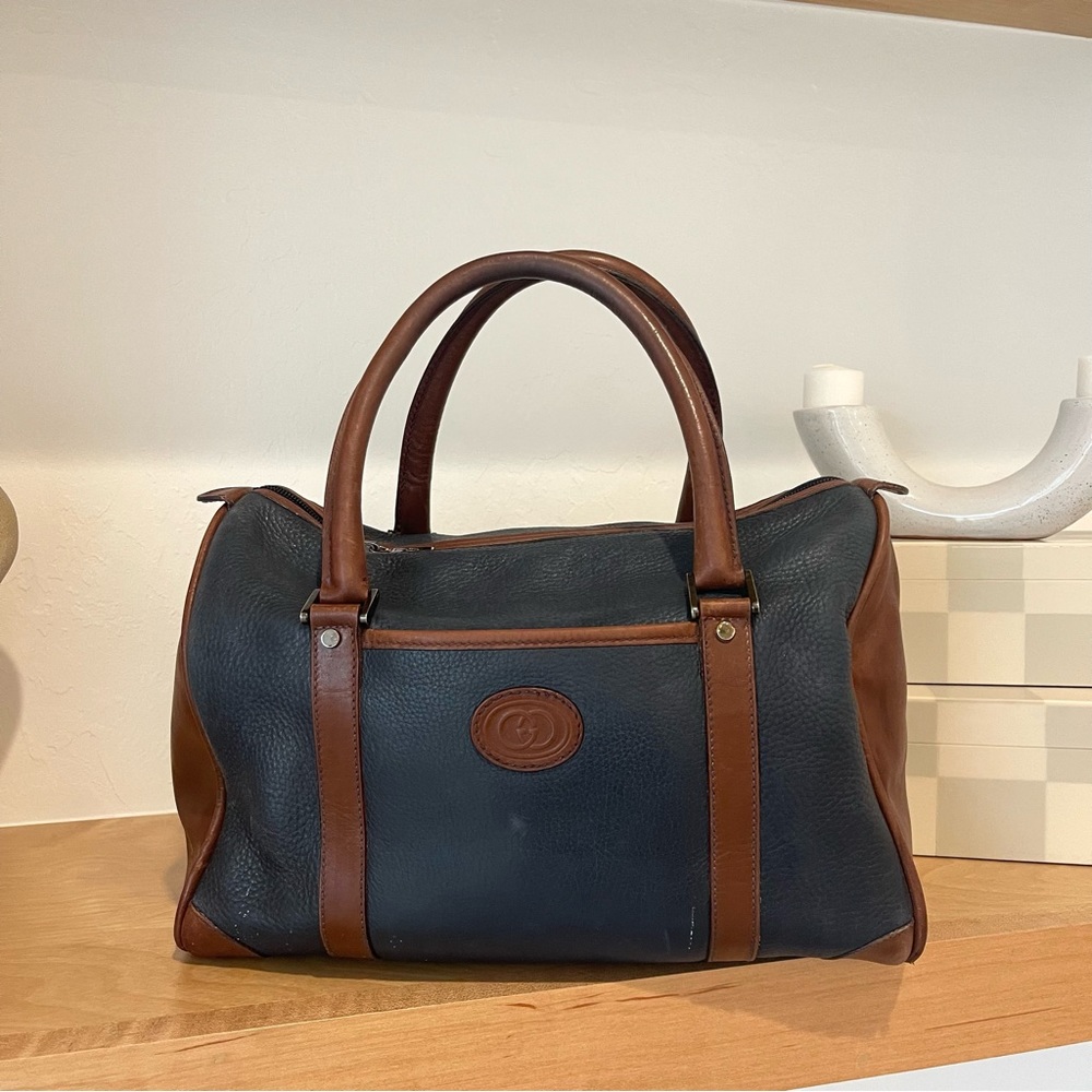 Gucci Black and Brown Satchel